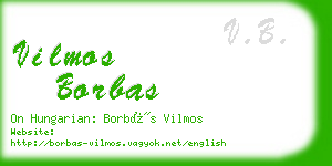 vilmos borbas business card